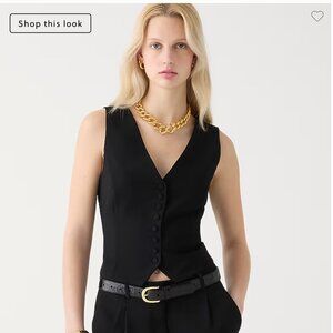 J Crew Slim-fit Tuxedo Vest in City Crepe